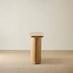 Terra Linea Light Brown Ash Veneer Console Table