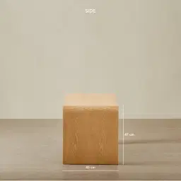 Reeves Light Ash Veneer Ottoman Table