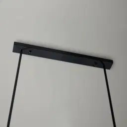 Bubble Transparent Glass Chandelier - Black Frosted Metal