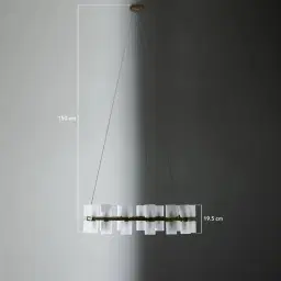 Wilma Glass Chandelier 78cm