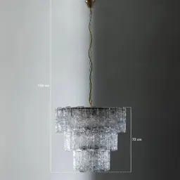 Merlin Glass Chandelier 3 Tier