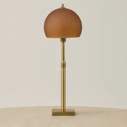 Fatima Metal Table Lamp - Glass Shade