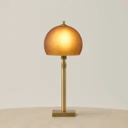 Fatima Metal Table Lamp - Glass Shade