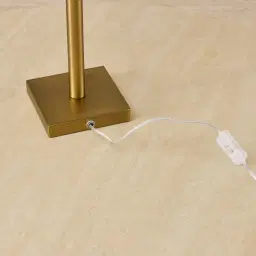 Fatima Metal Table Lamp - Glass Shade