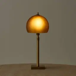Fatima Metal Table Lamp - Glass Shade