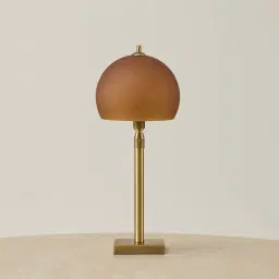 Fatima Metal Table Lamp - Glass Shade