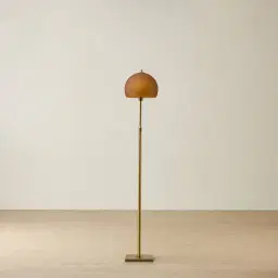 Fatima Metal Floor Lamp - Glass Shade