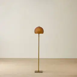 Fatima Metal Floor Lamp - Glass Shade