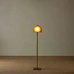 Fatima Metal Floor Lamp - Glass Shade