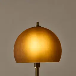 Fatima Metal Floor Lamp - Glass Shade