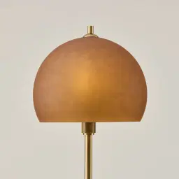 Fatima Metal Floor Lamp - Glass Shade