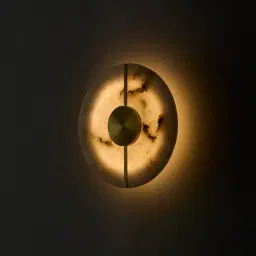 Irene Circle Alabaster Wall Lamp 20cm