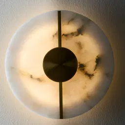 Irene Circle Alabaster Wall Lamp 20cm
