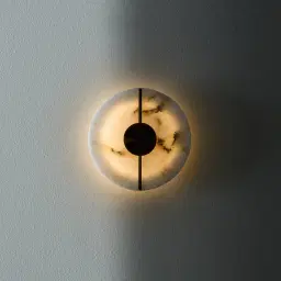 Irene Circle Alabaster Wall Lamp 20cm