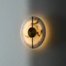 Irene Circle Alabaster Wall Lamp 20cm