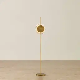 Irene Circle Alabaster Floor Lamp 30x150cm
