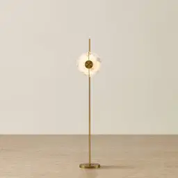 Irene Circle Alabaster Floor Lamp 30x150cm