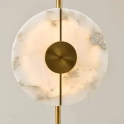 Irene Circle Alabaster Floor Lamp 30x150cm