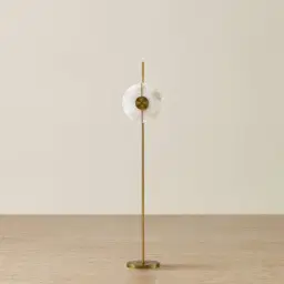 Irene Circle Alabaster Floor Lamp 30x150cm