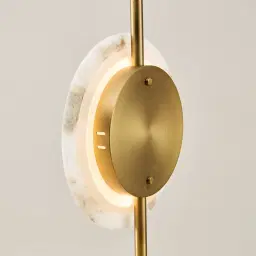 Irene Circle Alabaster Floor Lamp 30x150cm