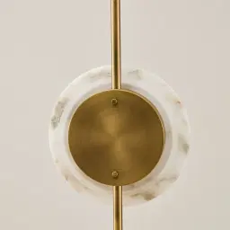 Irene Circle Alabaster Floor Lamp 30x150cm
