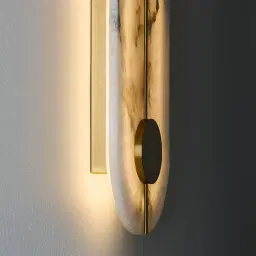 Irene Oval Alabaster Wall Lamp 16x42cm