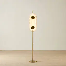 Irene Oval Alabaster Floor Lamp 24x155cm
