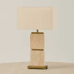 Paulina Travertine Table Lamp