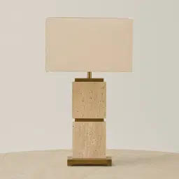 Paulina Travertine Table Lamp
