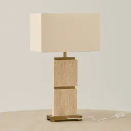 Paulina Travertine Table Lamp