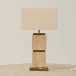 Paulina Travertine Table Lamp