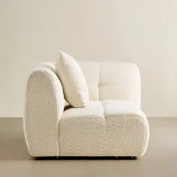 Amity Stone Cream Woven Fabric Right Arm Module