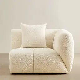 Amity Stone Cream Woven Fabric Right Arm Module