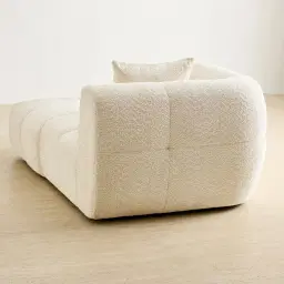 Amity Stone Cream Woven Fabric Left Chaise Module