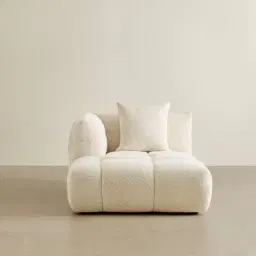 Amity Stone Cream Woven Fabric Left Chaise Module