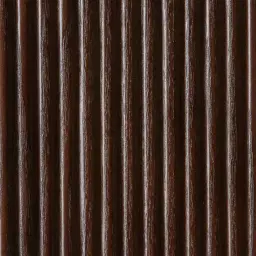 San Pierre Ebony Brown Ash Veneer Single Leg Console Table with Cream Travertine Finish Sintered Stone Top