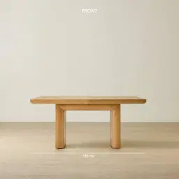 Salvador Light Oak Veneer Dining Table 180x100cm