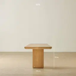 Salvador Light Oak Veneer Dining Table 180x100cm