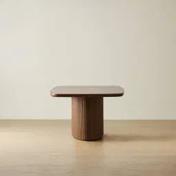 Terra Linea Amber Brown Ash Veneer Single Leg Rectangular Dining Table - 270cm x 120cm