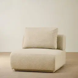 Elio Pearl Beige Fabric Armless Module