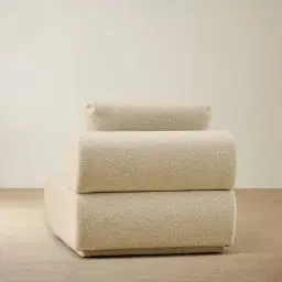 Elio Pearl Beige Fabric Armless Module