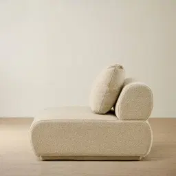 Elio Pearl Beige Fabric Armless Module