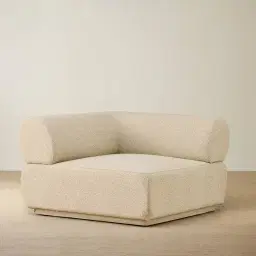 Elio Pearl Beige Fabric Corner Module