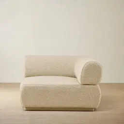 Elio Pearl Beige Fabric Corner Module