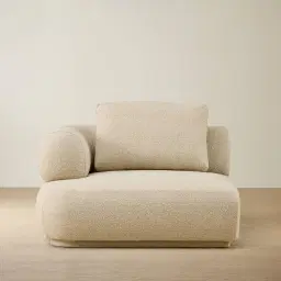 Elio Pearl Beige Fabric Left Arm Module