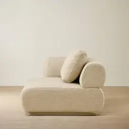 Elio Pearl Beige Fabric Left Arm Module