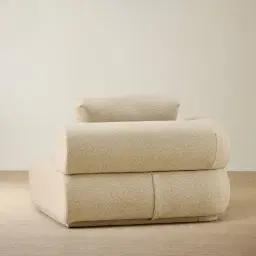 Elio Pearl Beige Fabric Left Arm Module