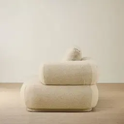 Elio Pearl Beige Fabric Right Arm Module