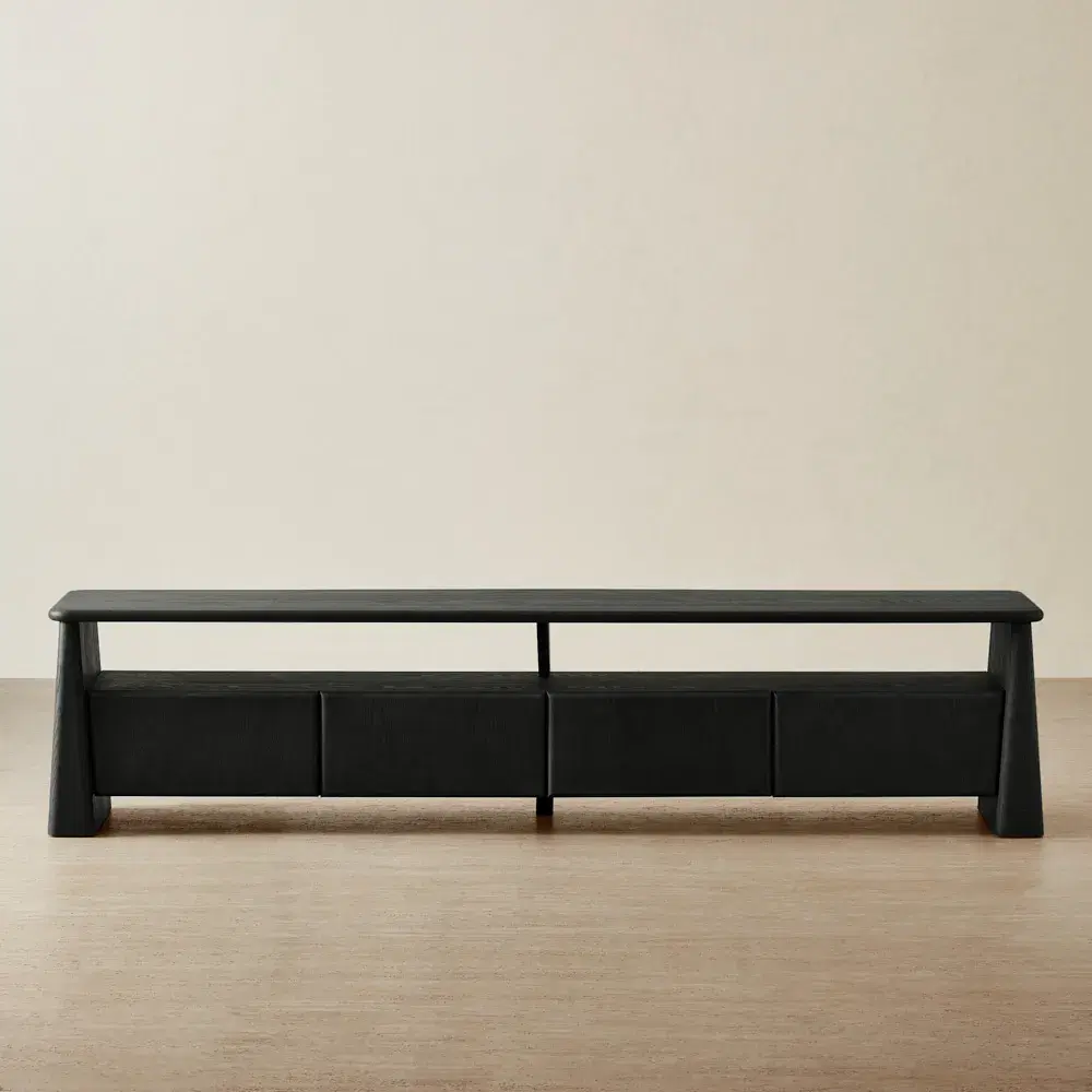 Dunstan Black Ash Veneer Entertainment Unit