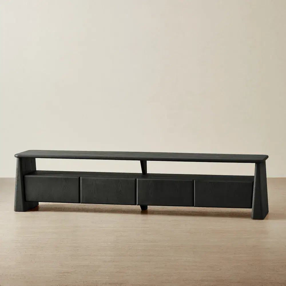 Dunstan Black Ash Veneer Entertainment Unit